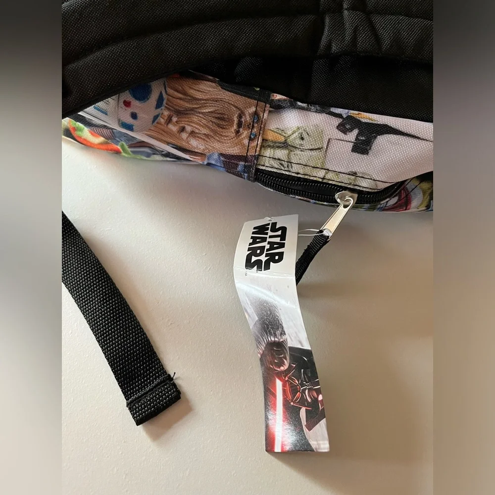 NWT Disney Star Wars characters school backpack-rare white R2D2 C-3PO Hans Solo
